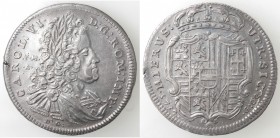 Napoli. Carlo VI. 1711-1734. Mezza Piastra 1732. Ag.
