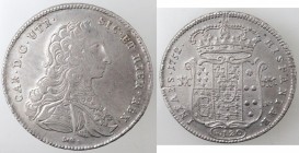 Napoli. Carlo di Borbone. 1734-1759. Piastra 1752. 2 su 1. Ag.