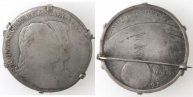 Napoli. Ferdinando IV. Piastra 1791 Soli Reduci. Ag. Mag. 256. Peso  gr. Diametro  mm. MB. Montata a spilla. R.