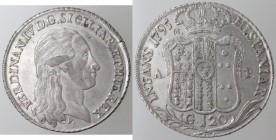 Napoli. Ferdinando IV. 1759-1799. Piastra 1795. Ag.