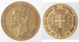 Vittorio Emanuele II. 1849-1861. 20 lire 1860 Torino. Au.