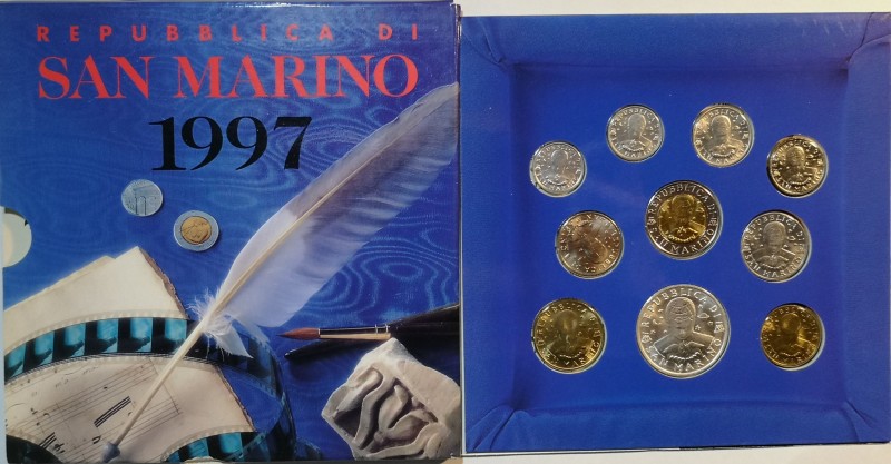 San Marino. Serie divisionale annuale 1997 L'uomo verso il terzo millennio. Con ...