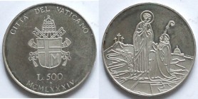 Vaticano. Giovanni Paolo II. 1978-2005. 500 Lire 1984. Ag.