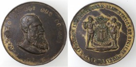 Medaglie. Belgio. Leopoldo II. 1865-1909. Medaglia 1906 per l'Esposizione Internazionale di Anversa. Br dorato. 