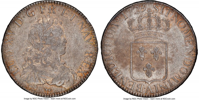 Louis XV Ecu 1723-A VF Details (Cleaned) NGC, Paris mint, KM459.1, Dav-1328, Gad...