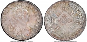 Louis XV Ecu 1724-(9) UNC Details (Polished) NGC, Rennes mint, Dav-1329, Gad-320 (R). Adjustment marks on both sides, with considerable remaining mint...