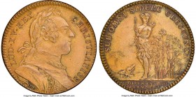 Louis XV copper Mule Franco-American Jeton 1751-Dated MS64 Brown NGC, cf. Br-510 (for type), Lec-Unl. (cf. Lec-100 for obverse and Lec-103 for reverse...