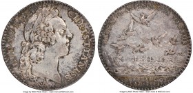 Louis XV silver Franco-American Jeton 1758-Dated XF45 NGC, Br-519, Lec-182. Reeded edge. Coin alignment. Laureate bust right, with a bare neck and the...