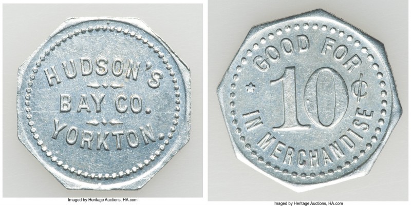 Hudson's Bay Company - Yorkton aluminum 10 Cents Token ND (after 1898) UNC (Ligh...