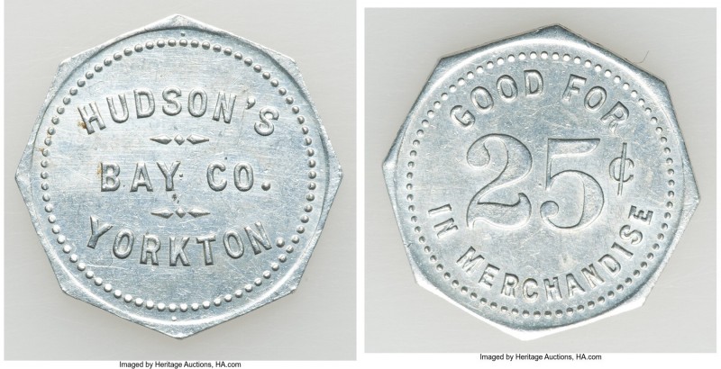 Hudson's Bay Company - Yorkton aluminum 25 Cents Token ND (after 1898) AU (Light...