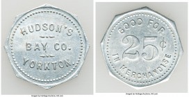 Hudson's Bay Company - Yorkton aluminum 25 Cents Token ND (after 1898) AU (Lightly Cleaned), FT-Unl., Gingras-280b. 25mm. 1.63gm. Plain edge. Reverse ...