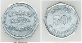 Hudson's Bay Company - Yorkton aluminum 50 Cents Token ND (after 1898) UNC (Surface Hairlines), FT-Unl., Gingras-280c (R4). 29mm. 2.32gm. Plain edge. ...