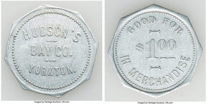 Hudson's Bay Company - Yorkton aluminum Dollar Token ND (after 1898) XF (Lightly...