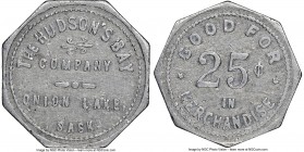 Hudson's Bay Company - Onion Lake aluminum 25 Cents Token ND (c. 1920) XF Details (Cleaned) NGC, FT-Unl., Gingras-275b (R7). Plain edge. Coin alignmen...