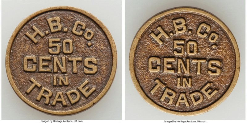 Hudson's Bay Company copper 50 Cents Token ND AU, Br-Unl., FT-Unl., Gingras-235a...