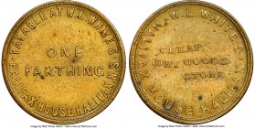 Nova Scotia brass "W.L. White's - Halifax" Farthing Token ND (1847) MS62 NGC, Br-899, NS-17A1, Courteau-362 (R5). Plain edge. Coin alignment. Sharply ...
