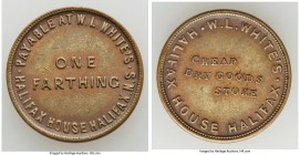 Nova Scotia brass "W.L. White's - Halifax" Farthing Token ND (1830) Good XF, Br-899, NS-17A1. 22mm. 3.86gm. Plain edge. Coin alignment. "D" of "DRY" t...
