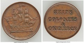 Prince Edward Island "Ships Colonies & Commerce" 1/2 Penny Token ND (1835) AU, Br-997, PE-10-39, Lees-39 (R9). 26mm. 4.91gm. Plain edge. Medal alignme...