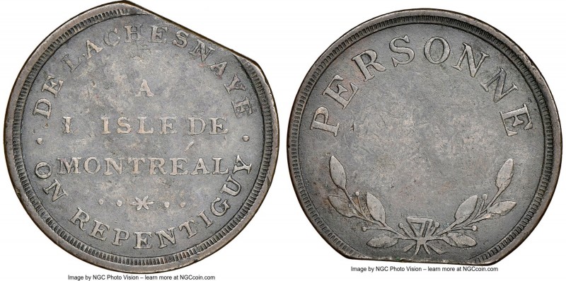 Lower Canada Clipped "Bout De L'Isle - Personne" Token ND (1808) VF Details (Env...