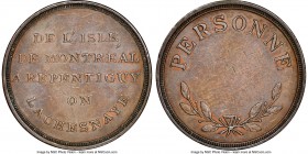 Lower Canada "Bout De L'Isle - Personne" Token ND (1808) AU Details (Obverse Scratched) NGC Br-541, BT-12. Plain edge. Coin alignment. Used to pay tol...