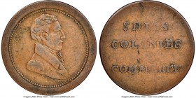 Lower Canada "Ships Colonies & Commerce" 1/2 Penny Token 1815 XF45 Brown NGC, Br-1002, LC-58B. Plain edge. Medal alignment. Small bust design with wid...