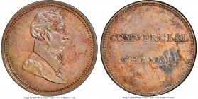 Lower Canada "Small Bust - Commercial Change" 1/2 Penny Token ND MS62 Brown NGC, Br-1007, LC-59B1. Plain edge. Coin alignment. Thick flan. Bold design...