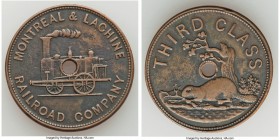 Province of Canada "Montreal & Lachine Railroad Company" Third Class Ticket (Token) ND (1847) VF, Br-530, TR-3. 34mm. 15.91gm. Plain edge. Coin alignm...