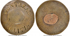 Montreal British Militia Token (Button) ND (1830-1870) Genuine NGC, MB-2. Plain edge. Uniface, with the shank removed and the button used as a token. ...