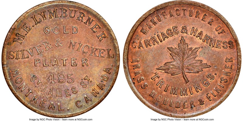 "M.E. Lymburner" Token ND MS64 Red and Brown NGC, Br-580 (R2). Plain edge. Coin ...