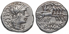 125 a.C. Gens Porcia. Roma. Denario. MPM. Ag. EBC/EBC+. Est.100.