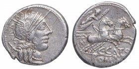 123 a.C. Porcius Cato. Denario. EBC-. Est.115.