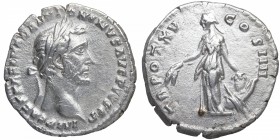 138-161 d.C . Antonino Pío. Denario. EBC. Est.115.