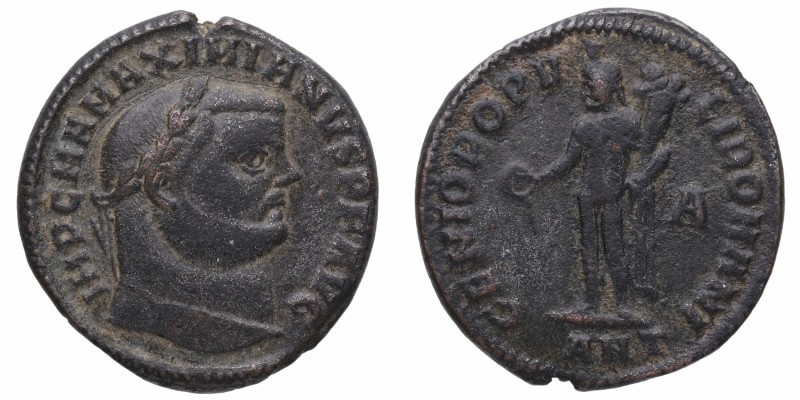 306-337. Maximiano Hércules. Antioquía. Nummus. Ae. MBC+. Est.40.