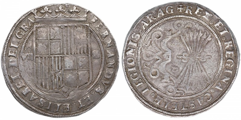 1469-1504. Reyes Católicos (1469-1504). Sevilla. 8 Reales. Ag. Ceca y valor INVE...