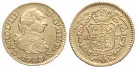 1783/79. Carlos III (1759-1788). Madrid. 1/2 Escudo. ID. Ve. EBC / EBC+. Est.200.