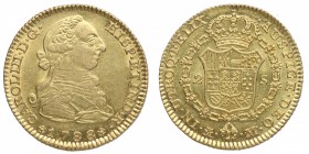 1788. Carlos III (1759-1788). Madrid. 2 Escudos. M. Au. Bellísima. Pleno brillo original. SC. Est.500.