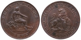 1870. Alfonso XIII (1886-1931). 10 céntimos. EBC+/EBC. Est.140.
