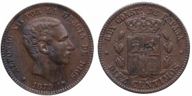 1879. Alfonso XIII (1886-1931). 10 Céntimos. EBC. Est.110.
