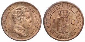1906. Alfonso XIII (1886-1931). 1 Céntimo. Cu. SC. Est.20.