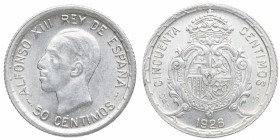 1926. Alfonso XIII (1886-1931). 50 Céntimos . Ag. Brillo original. SC. Est.30.