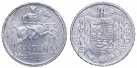 1940. Franco (1939-1975). 10 céntimos. Al. Plus con U. SC-. Est.30.