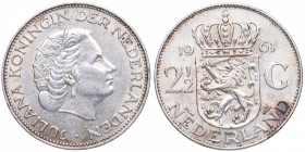1961. Holanda. 2,5 gulden. Ag. SC. Est.25.