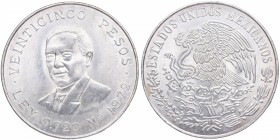 1972. México. 25 Pesos. Ag. SC. Est.30.