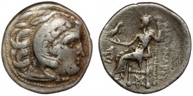 Kings of Thrace, Lysimachos AR Drachm. 'Kolophon', circa 301-297 BC 
In the name and types of Alexander III of Macedon.
Head of Herakles to right, wea...
