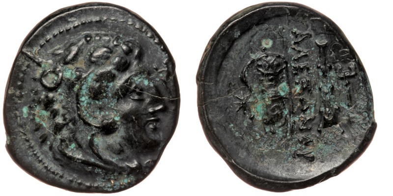 KINGS OF MACEDON. Alexander III 'the Great' (336-323 BC). AE 1/4 unit.
Head of H...