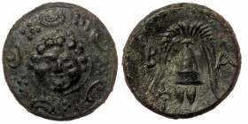Macedonian Kingdom. Antigonos I Monophthalmos. As king, 306/5-301 B.C. AE unit 
Salamis mint, Struck under Demetrios I Poliorketes. 
Obv: Macedonian s...