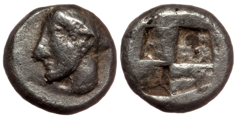 IONIA. Phokaia. Obol (Circa 625/0-522 BC).
Female head left, wearing helmet or s...