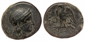Ptolemaic Kingdom of Egypt Paphos. Ptolemy I Soter
(As satrap) 323-305 BC. Hemiobol AE
Head of Aphrodite Paphia right, wearing tainia
Rev: [ΠΤ]ΟΛΕ,...