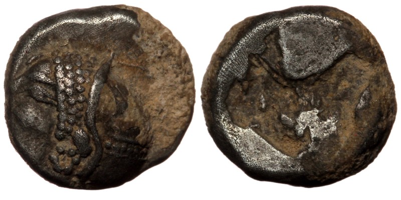 Ionia, Phokaia. Ca. 521-478 B.C. AR obol
Archaic female head left / Quadripartit...