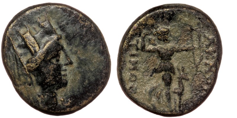 PHRYGIA. Akmoneia. 2nd-1st century BC. AE .Timotheos, son of Menelaos, magistrat...